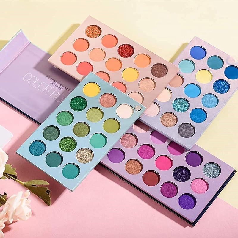 Color Board 60-Color Eyeshadow Palette – Matte, Shimmer & Glitter