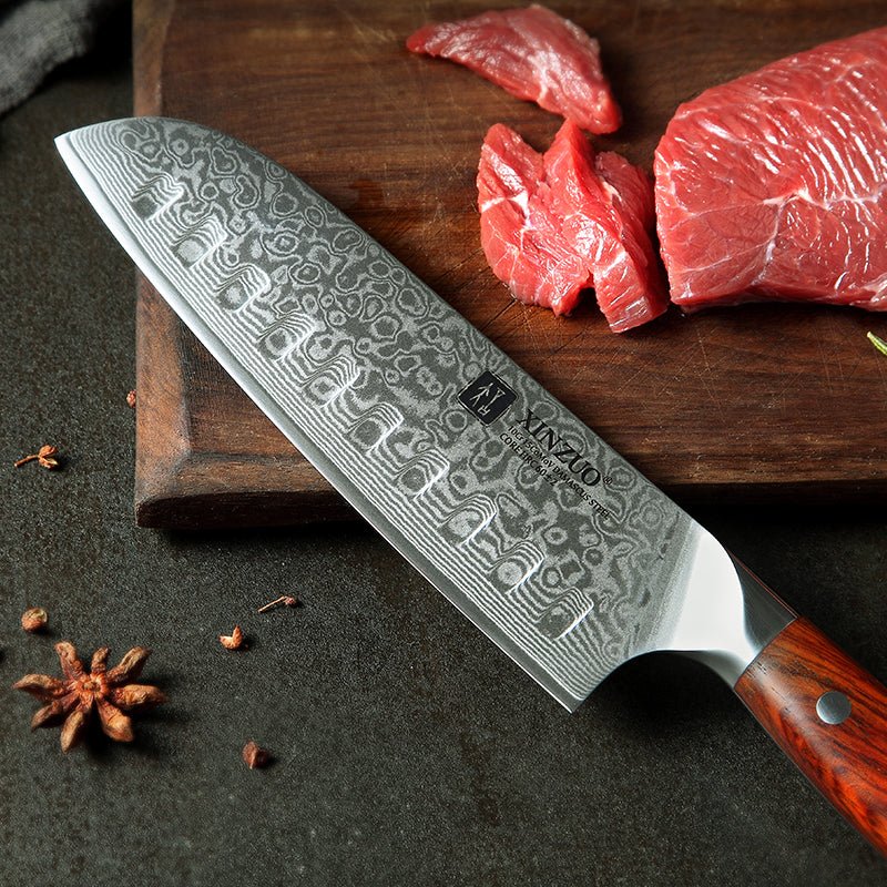 7" Santoku Knife - Yu Series (B13R) - Xinzuo Australia