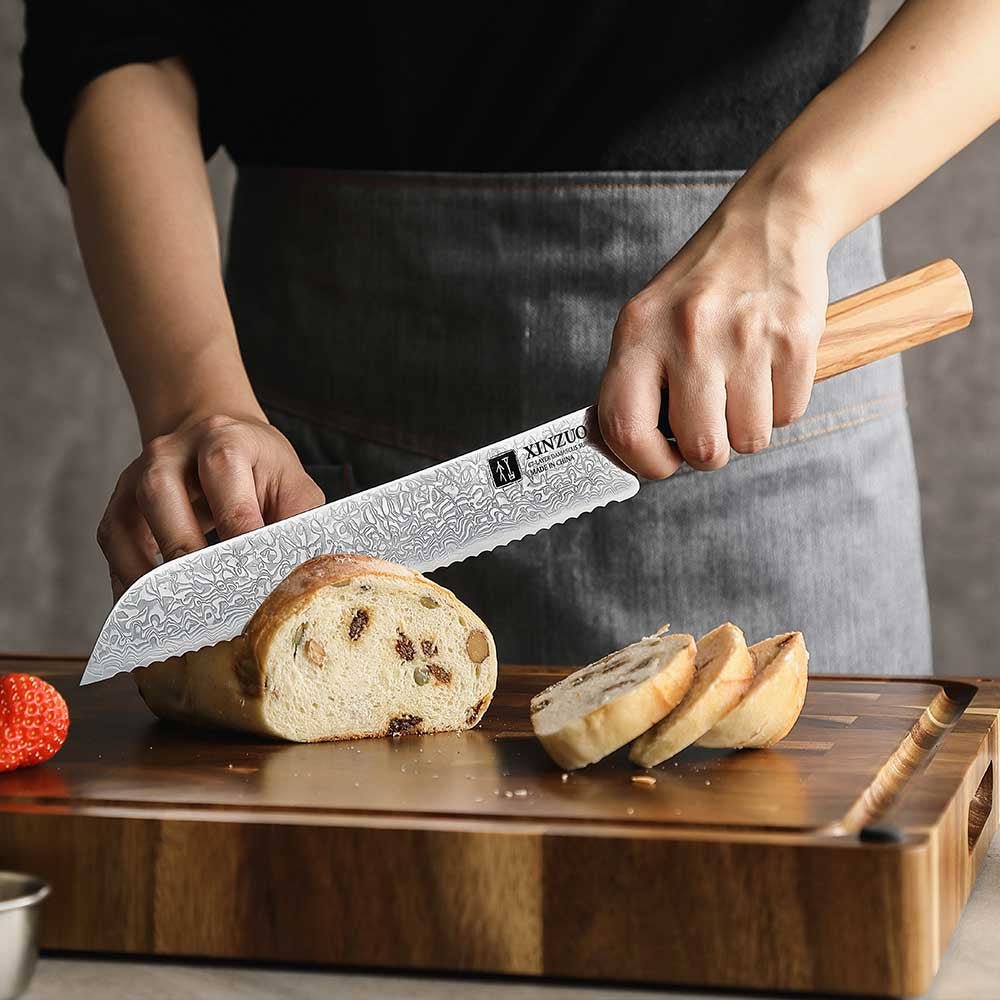 8" Bread Knife - Zhen Series (PM8O) - Xinzuo Australia