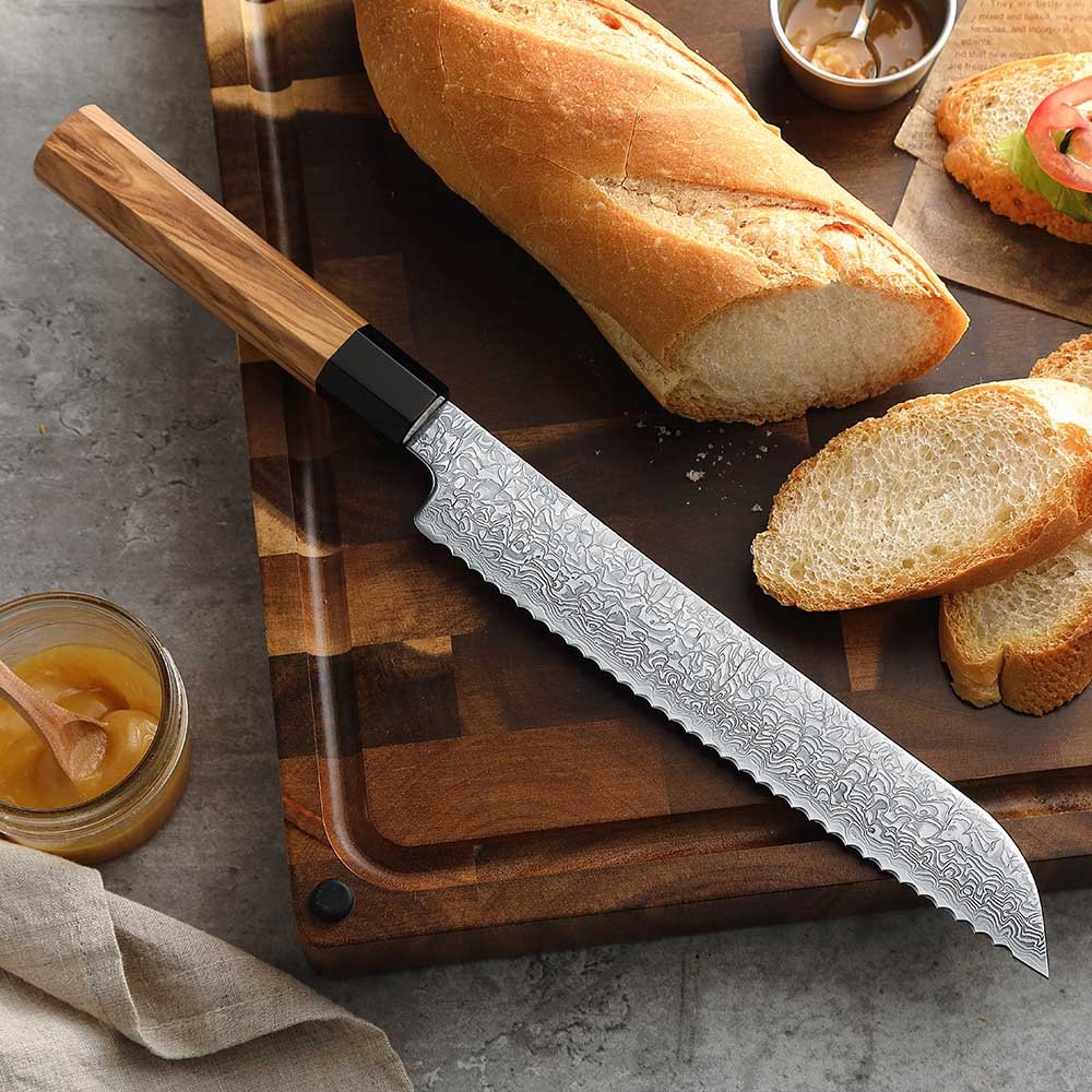 8" Bread Knife - Zhen Series (PM8O) - Xinzuo Australia