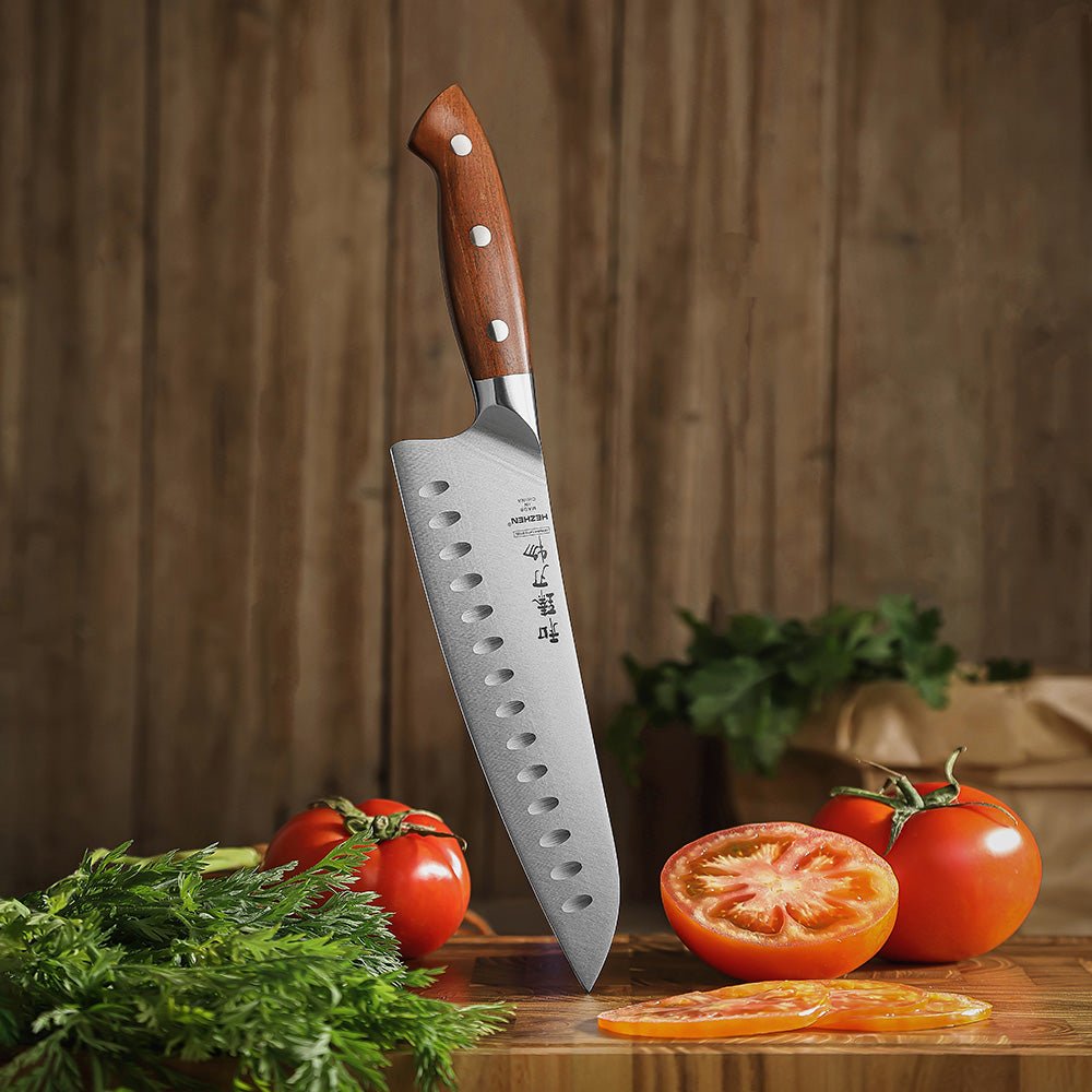 8" Granton - Edge Chef Knife X02 - Xinzuo Australia