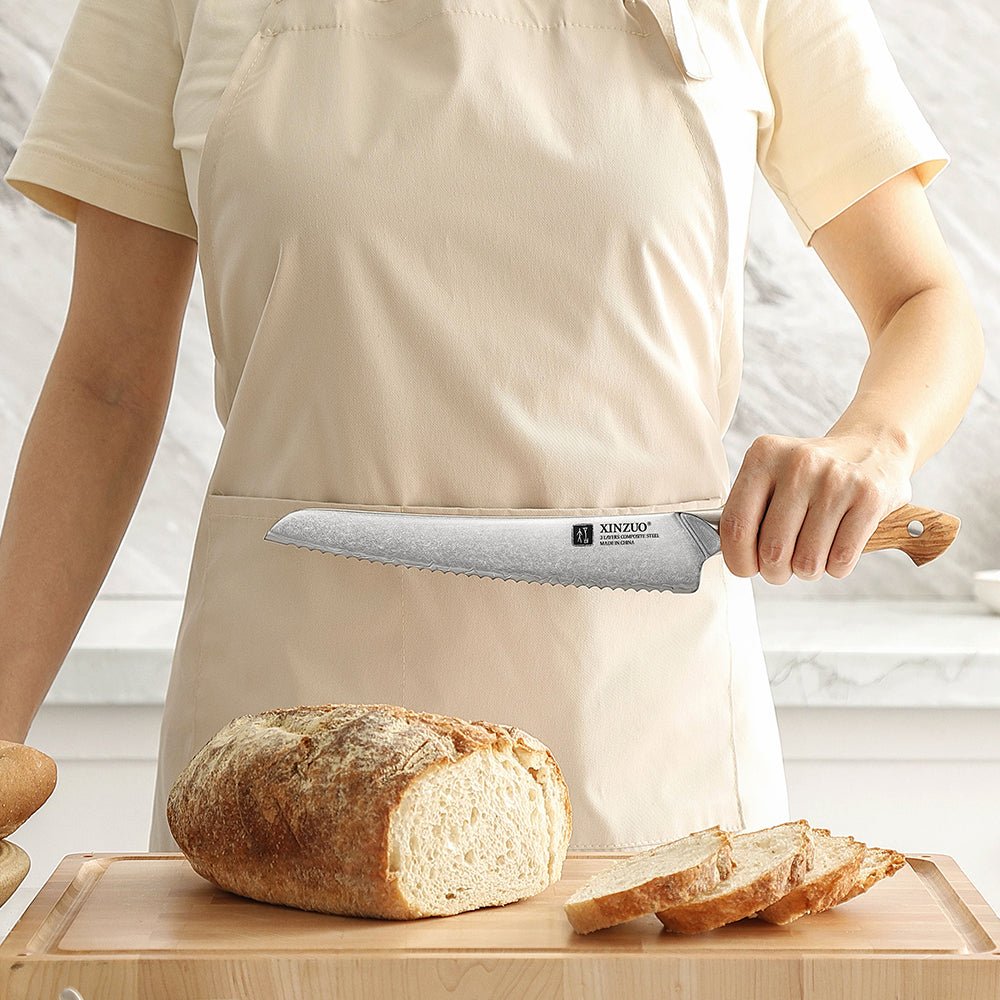 8.5" Bread Knife - Pin Series (X02O) - Xinzuo Australia