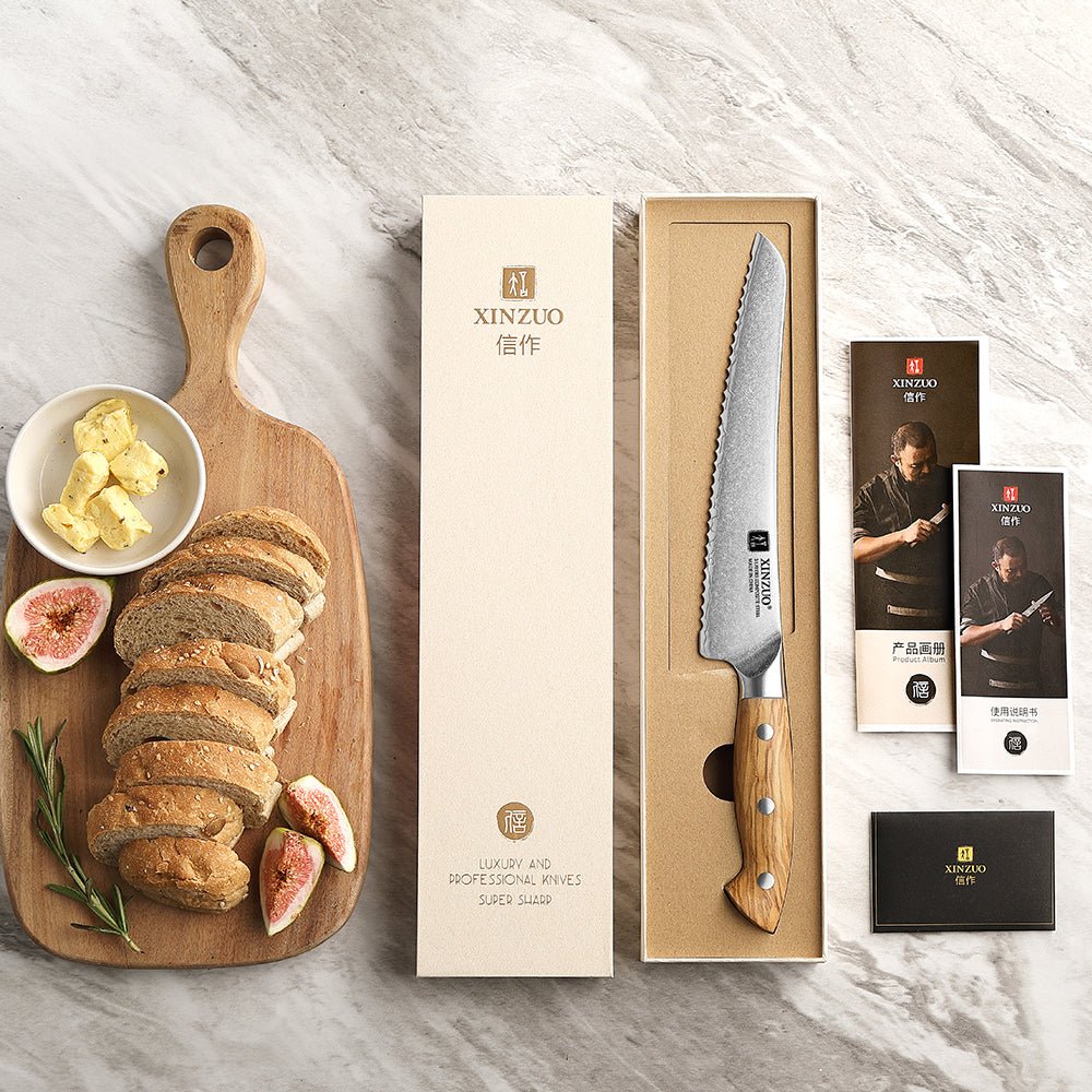 8.5" Bread Knife - Pin Series (X02O) - Xinzuo Australia