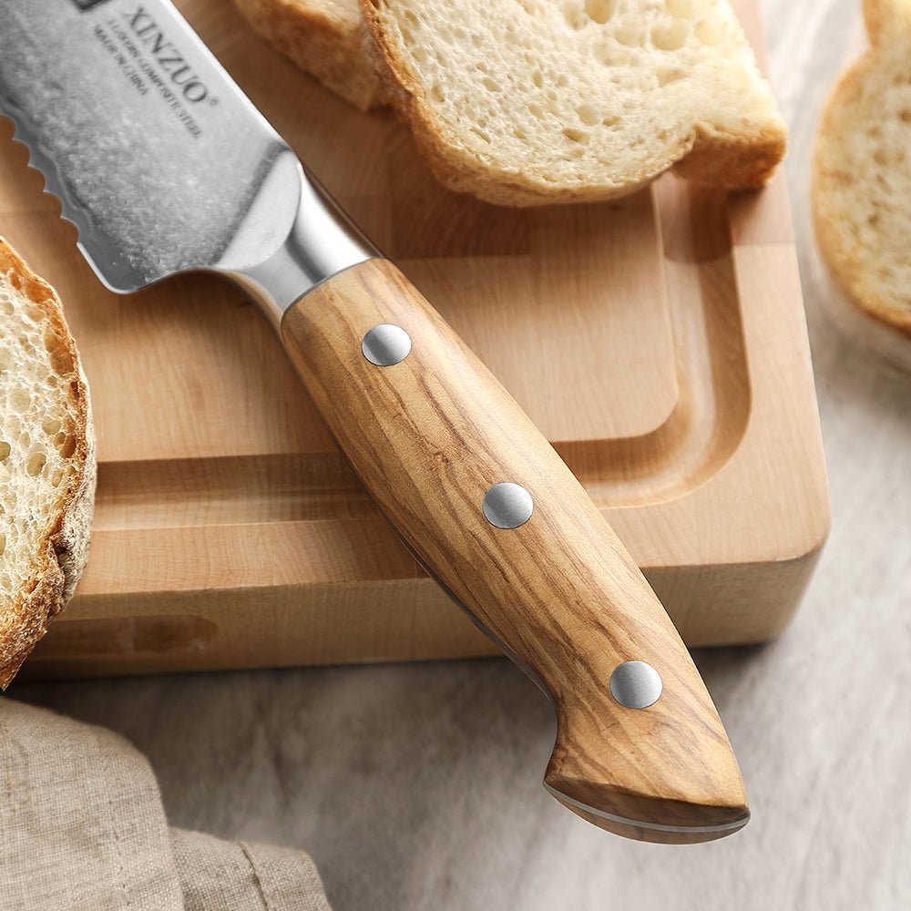 8.5" Bread Knife - Pin Series (X02O) - Xinzuo Australia