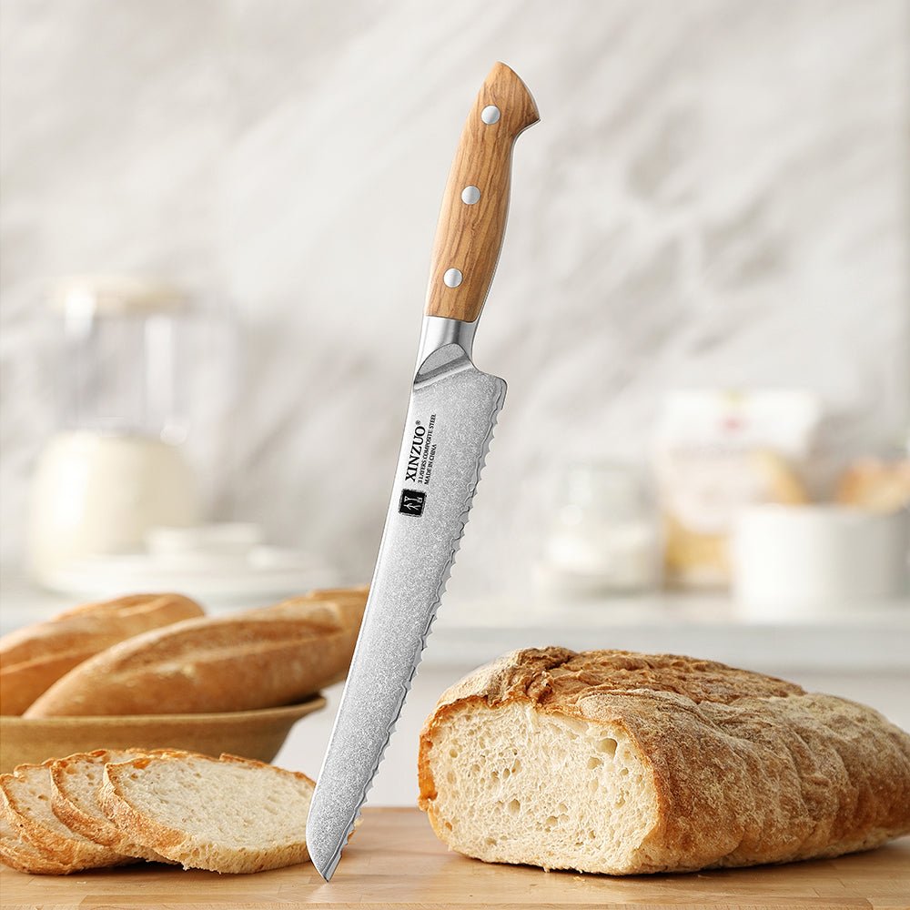 8.5" Bread Knife - Pin Series (X02O) - Xinzuo Australia