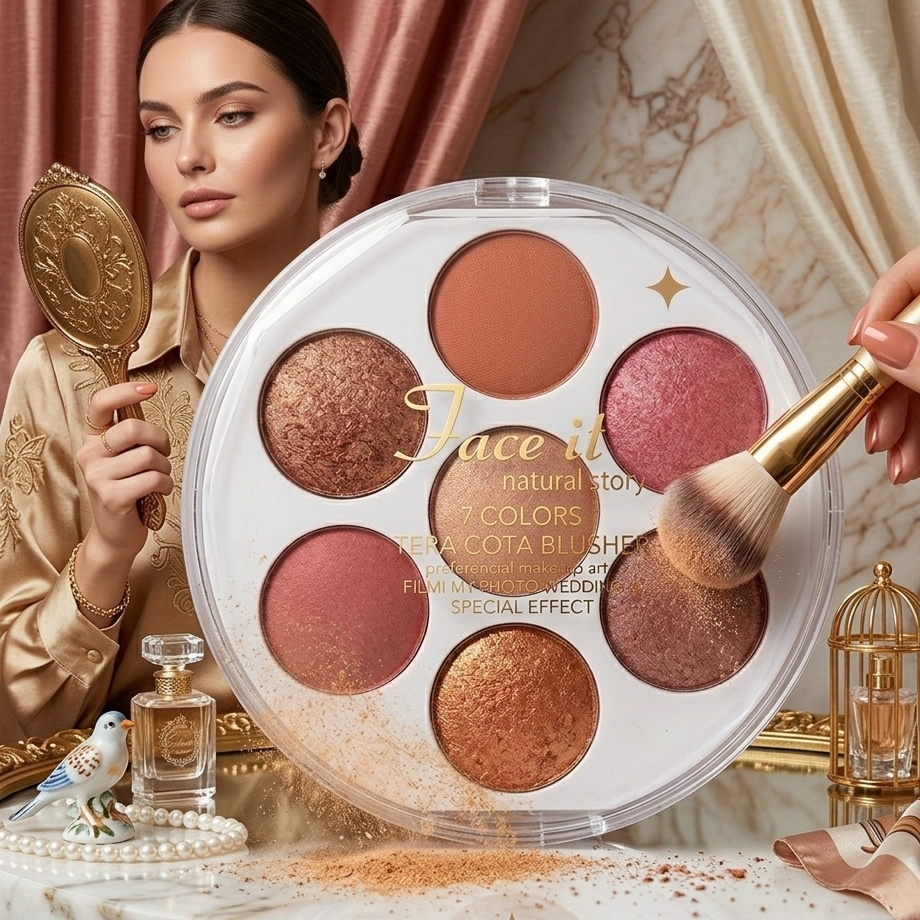 Face It: Natural Story – 7-Color Terra Cota Blusher Palette