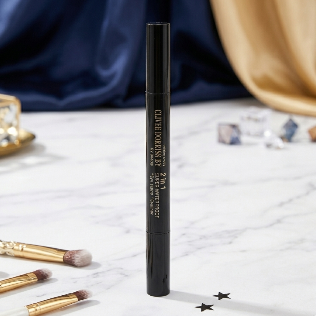 2-in-1 Waterproof Winged Eyeliner Pen & Star Eye Stamp – Ultra-Black & Smudge-Proof (36H Long Lasting)