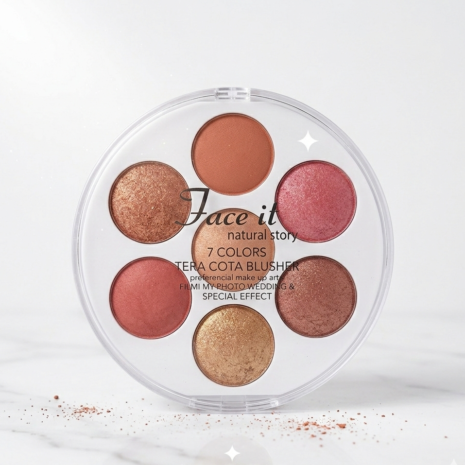 Face It: Natural Story – 7-Color Terra Cota Blusher Palette