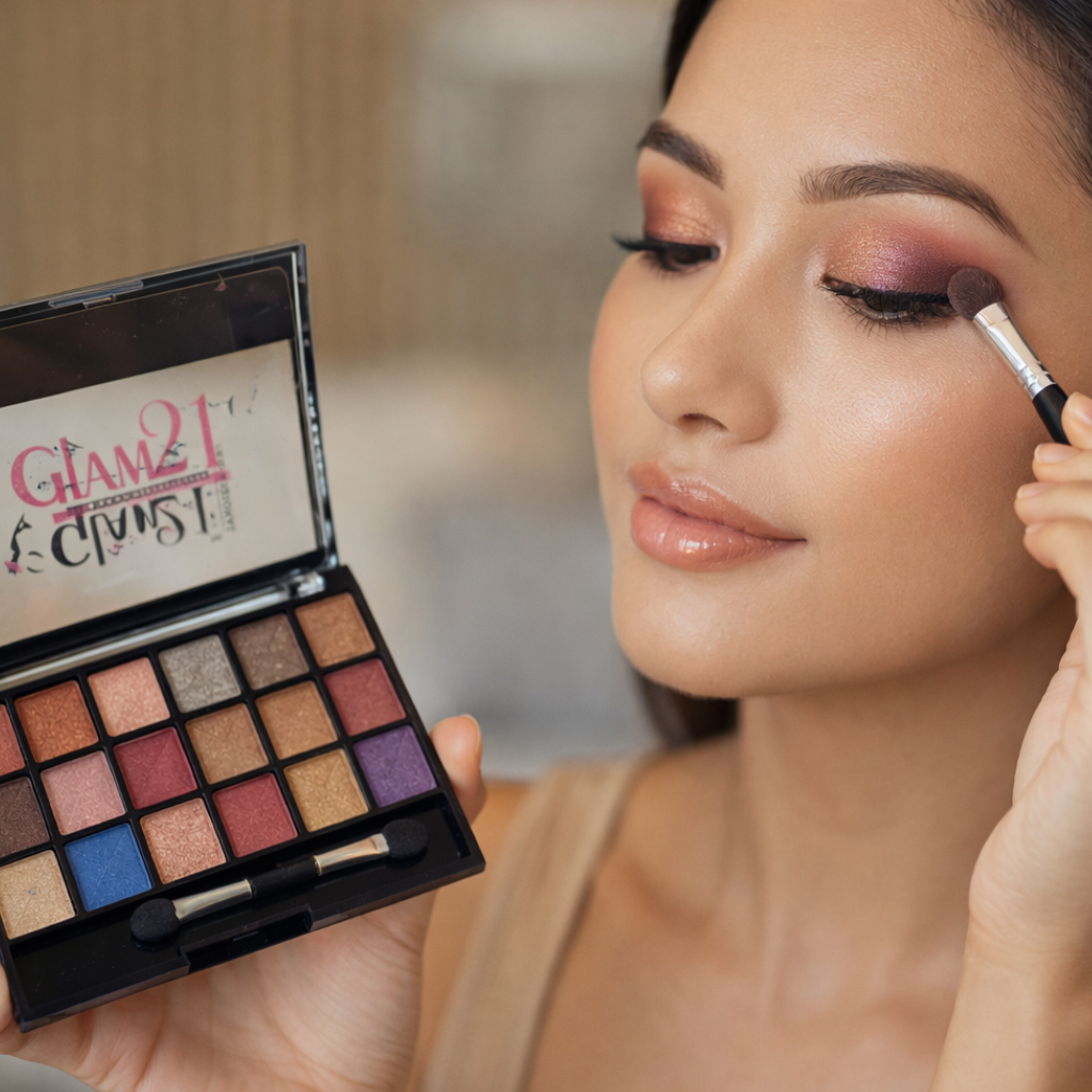 Glam21 Pro-Artistry Eyeshadow Palette – 18 Highly Pigmented Shimmer & Matte Shades for Every Look