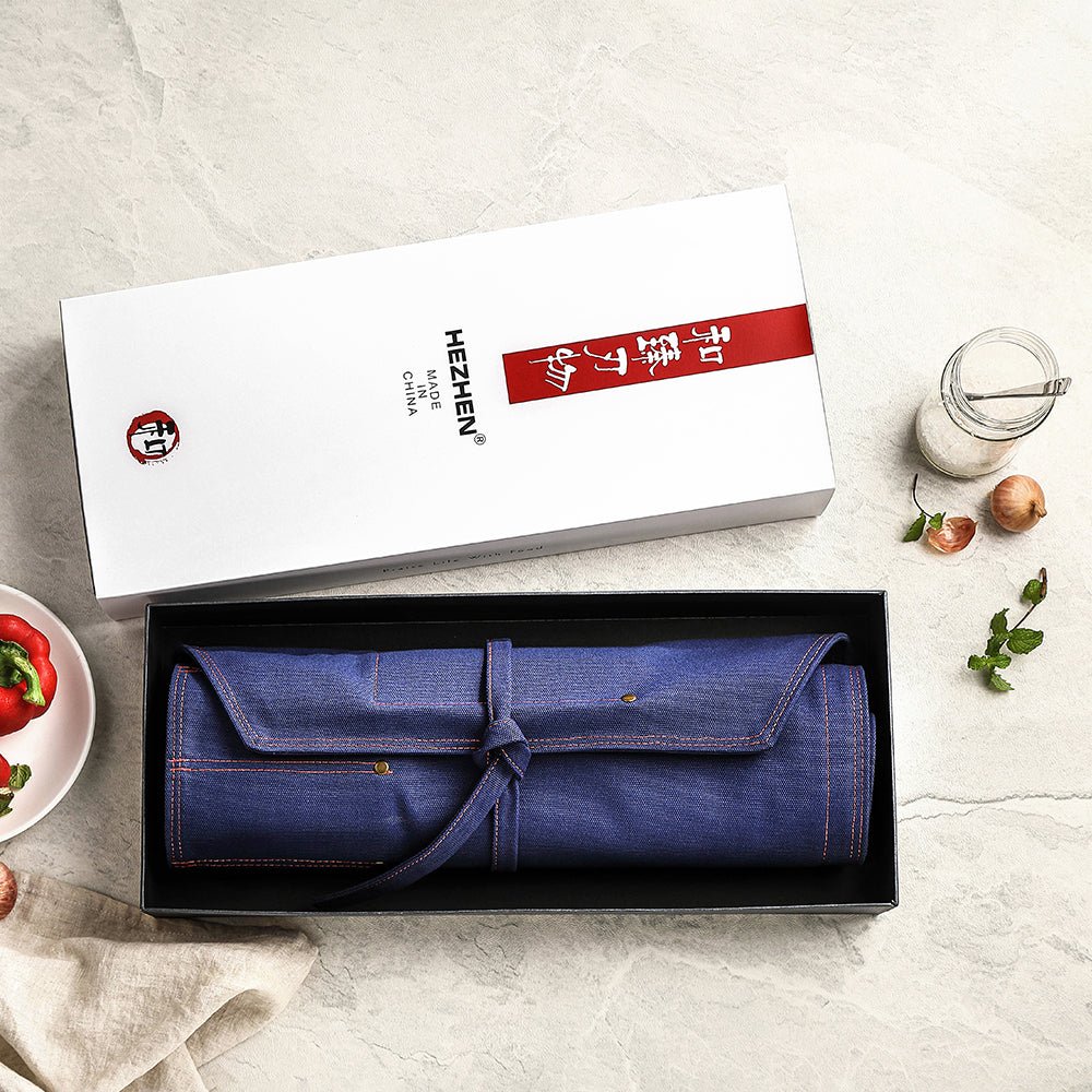 Canvas & Leather 8 - Slot Knife Roll - Xinzuo Australia