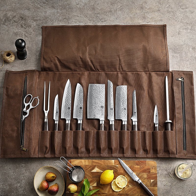 Xinzuo Premium Leather Vintage Knife Roll Bag - Xinzuo Australia
